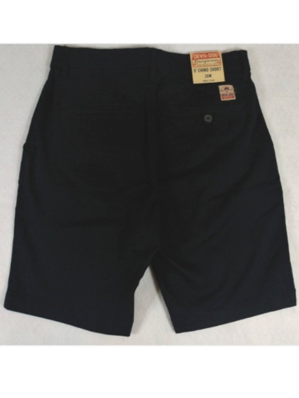 NEW Devil Dog Dungarees Chino Shorts Men's 28" Waist Black 9" Inseam Classic Reg